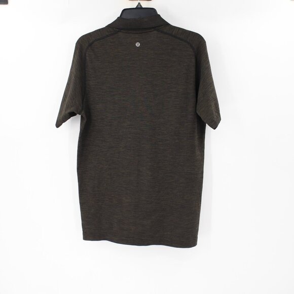 Lululemon Polo Shirt Mens Medium Time To Get Dirty Get Outside Get Sweaty Green - Picture 4 of 12